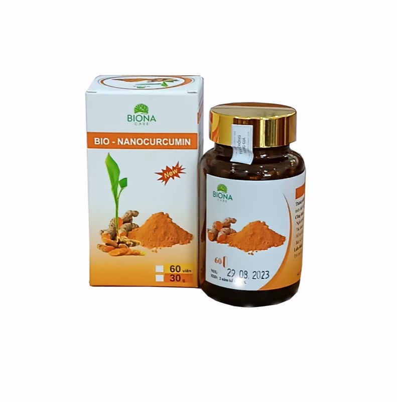 Bio Nanocurcumin Biona – Viên nghệ nano, đông trùng, tảo biển, lọ 60 viên