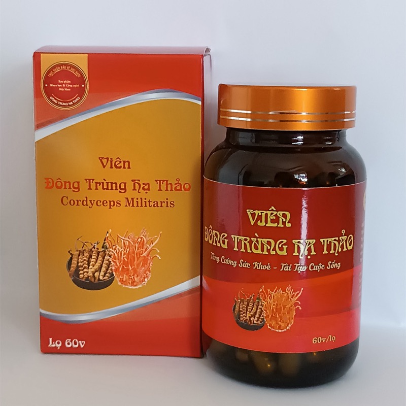 Đông Trùng Hạ Thảo Dạng Viên – Lọ thuỷ tinh 60 viên