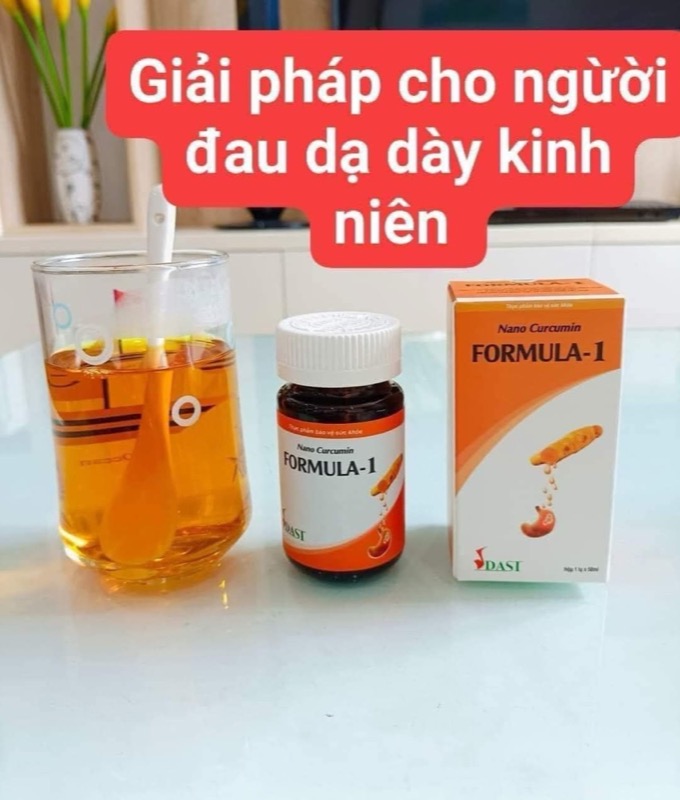 Nano Curcumin Formula 1 – Dung dịch nghệ nano, tam thất, xạ đen, lọ 50g