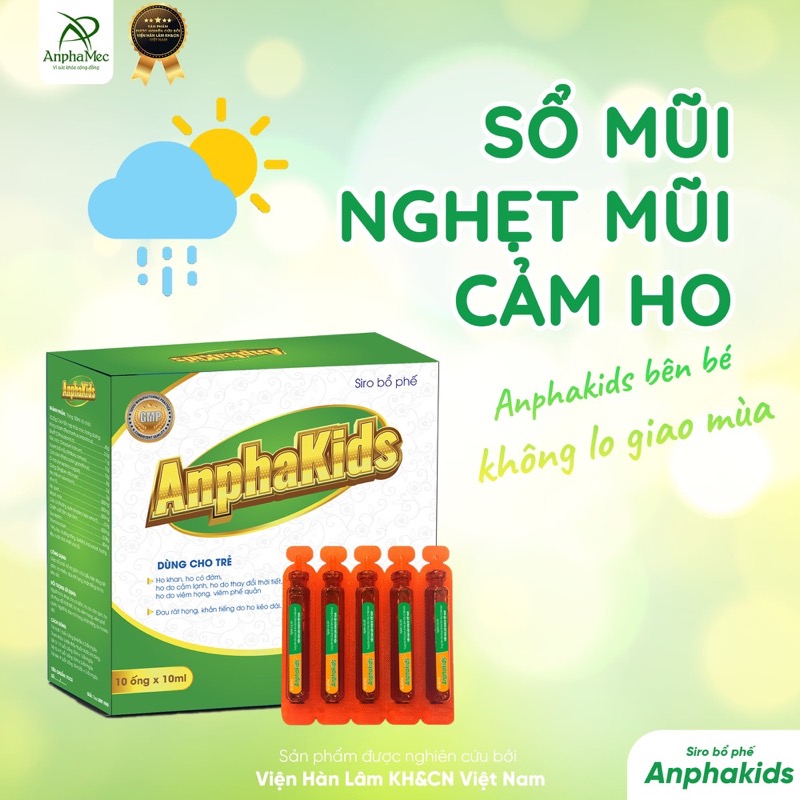 Siro Bổ Phế Anphakids – Thảo dược hỗ trợ giảm ho, dịu họng